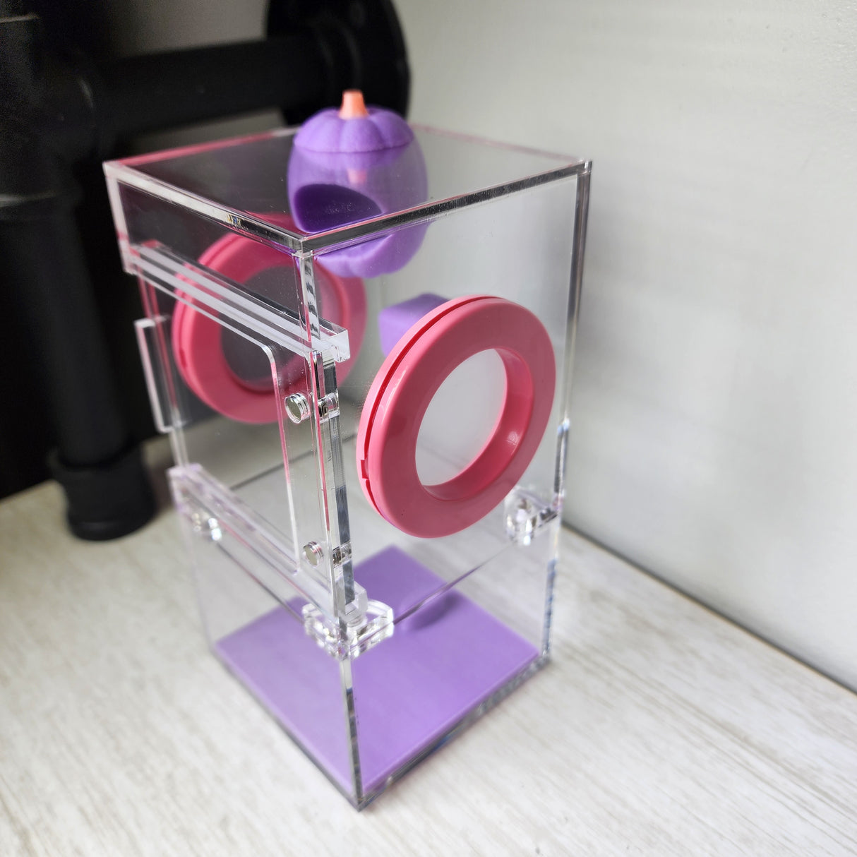 Mini Flat Top 3x3x6 Magnetic Front Opening Jumping Spider Enclosure