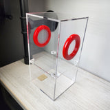 Medium Flat Top Magnetic 4x4x8 Jumping Spider Enclosure (holds fruit flies)