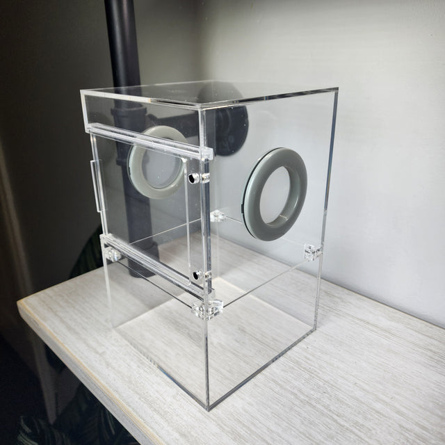Large Flat Top Magnetic 5x5x8 Front Opening Jumping Spider Enclosure