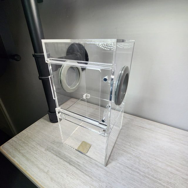 Medium Flat Top 4x4x8 Magnetic Front Opening Jumping Spider Enclosure