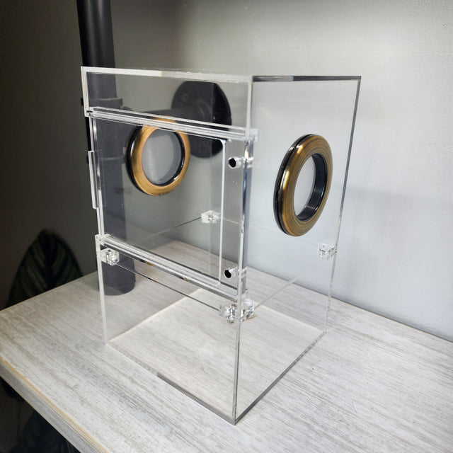 Large Flat Top Magnetic 5x5x8 Front Opening Jumping Spider Enclosure