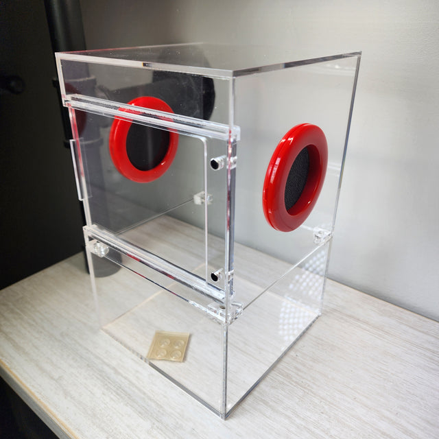 Large Flat Top Magnetic 5x5x8 Front Opening Jumping Spider Enclosure