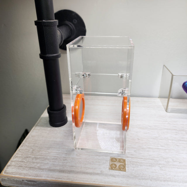 Mini Flat Top Magnetic 3x3x6 Dual Vent Jumping Spider Enclosure (holds fruit flies)