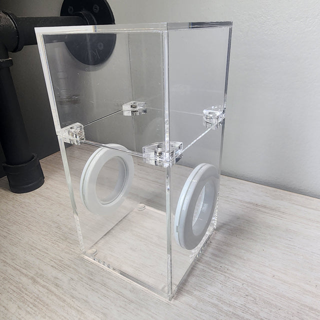 Mini Flat Top Magnetic 3x3x6 Upright Dual Vent Jumping Spider Enclosure (holds fruit flies)