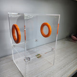 Large Flat Top Magnetic 5x5x8 Jumping Spider Enclosure (holds fruit flies)