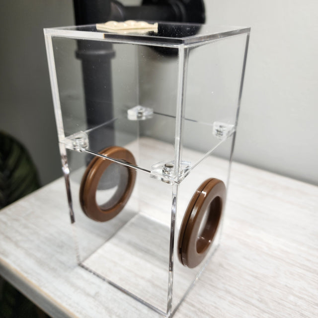 Mini Flat Top Magnetic 3x3x6 Dual Vent Jumping Spider Enclosure (holds fruit flies)