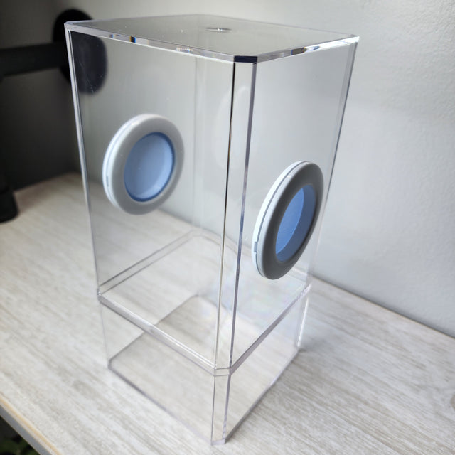 4x4x8.5 Flat-Top Dual-Vent Spider Condo Jumping Spider Enclosure (holds fruit flies) B-stock