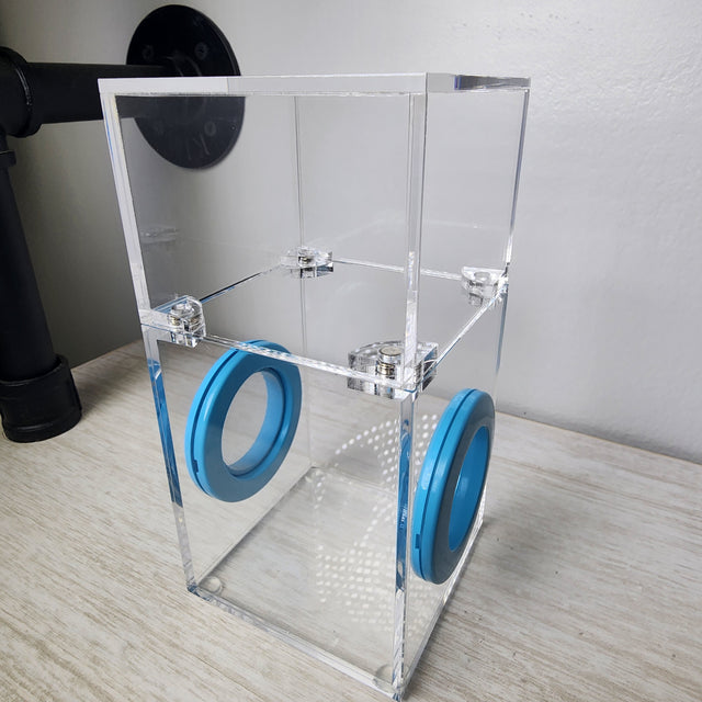 Mini Flat Top Magnetic 3x3x6 Upright Dual Vent Jumping Spider Enclosure (holds fruit flies)