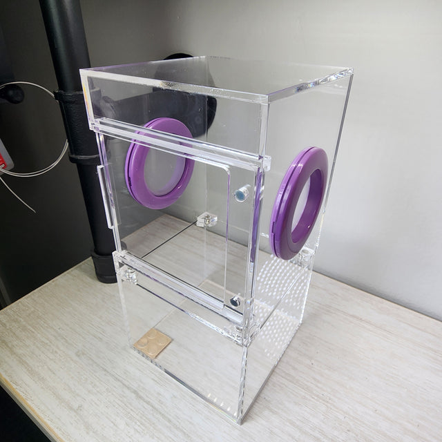 Medium Flat Top 4x4x8 Magnetic Front Opening Jumping Spider Enclosure