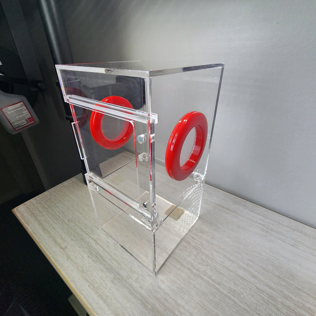 Medium Flat Top 4x4x8 Magnetic Front Opening Jumping Spider Enclosure