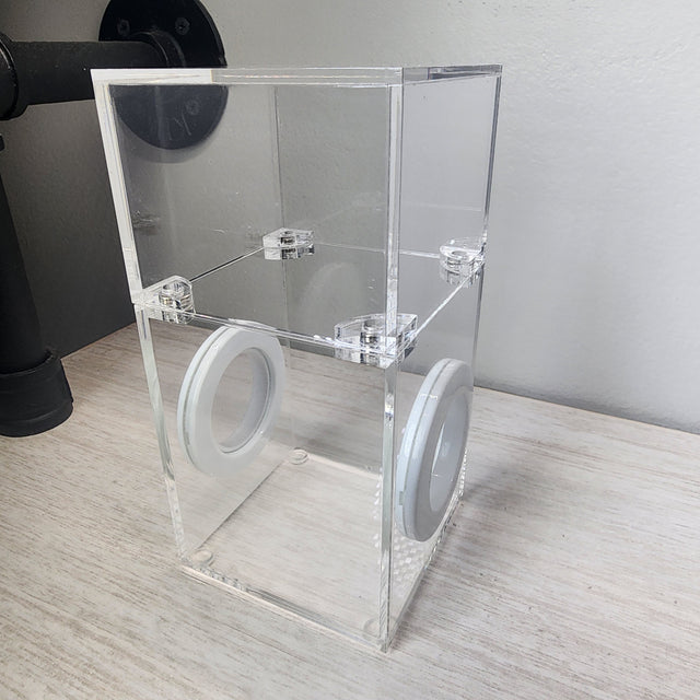 Mini Flat Top Magnetic 3x3x6 Upright Dual Vent Jumping Spider Enclosure (holds fruit flies)