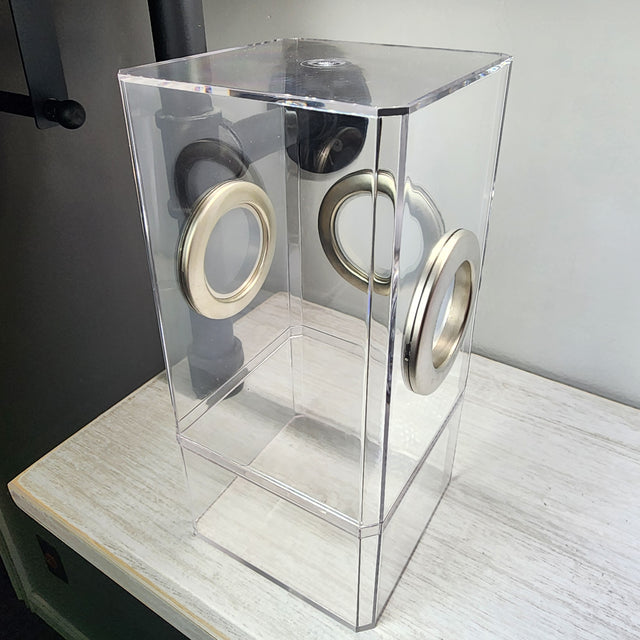 4x4x8.5 Flat-Top Tri-Vent Spider Condo Jumping Spider Enclosure (holds fruit flies) B-stock