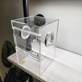 Large Flat Top Magnetic 5x5x8 Front Opening Jumping Spider Enclosure