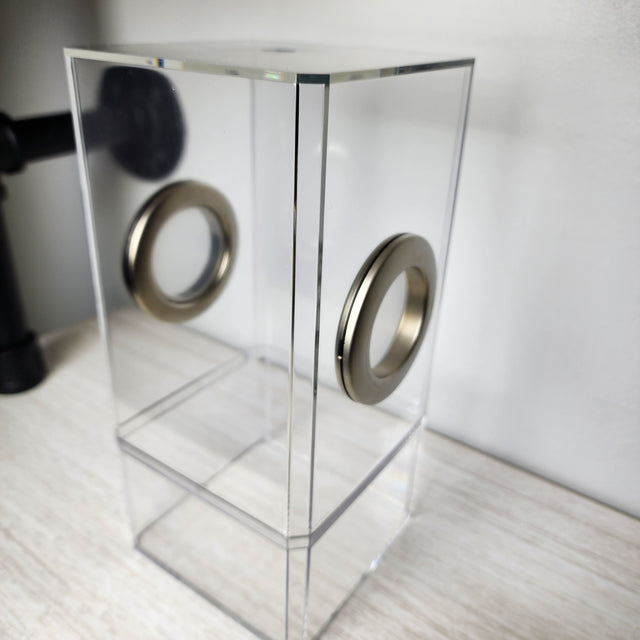 4x4x8.5 Flat-Top Dual-Vent Spider Condo Jumping Spider Enclosure (holds fruit flies) B-stock