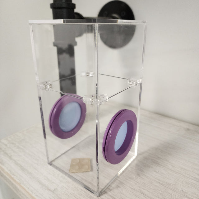 Mini Flat Top Magnetic 3x3x6 Dual Vent Jumping Spider Enclosure (holds fruit flies)