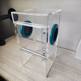 Medium Flat Top 4x4x8 Magnetic Front Opening Jumping Spider Enclosure