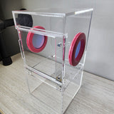 Medium Flat Top 4x4x8 Magnetic Front Opening Jumping Spider Enclosure