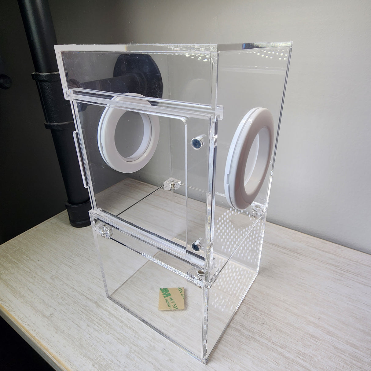 Medium Flat Top 4x4x8 Magnetic Front Opening Jumping Spider Enclosure NEW