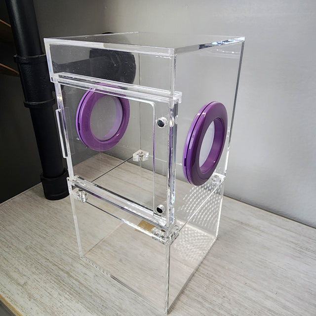 Medium Flat Top 4x4x8 Magnetic Front Opening Jumping Spider Enclosure