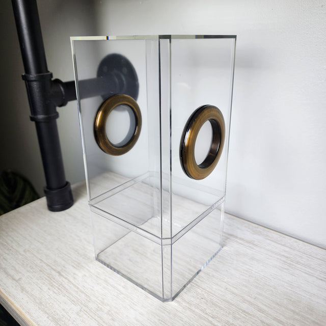 4x4x8.5 Flat-Top Dual-Vent Spider Condo Jumping Spider Enclosure (holds fruit flies) B-stock