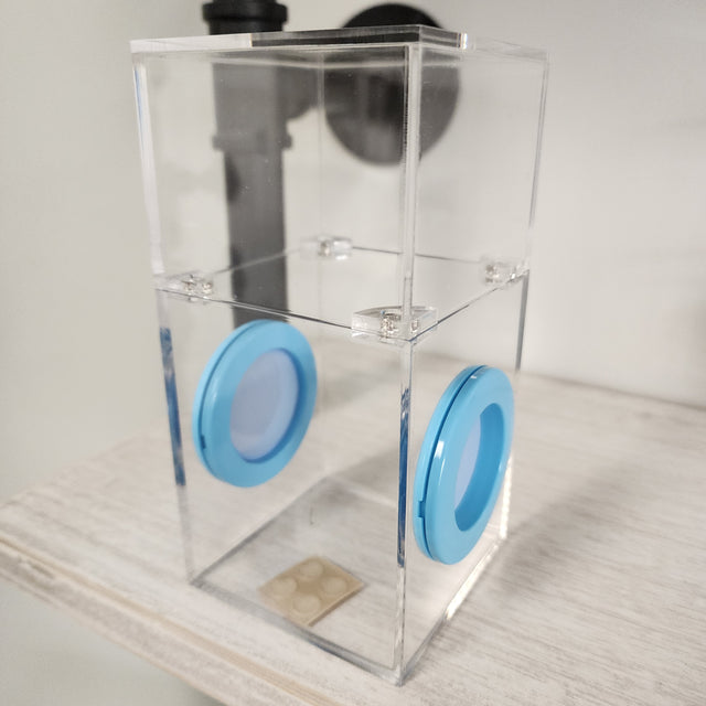 Mini Flat Top Magnetic 3x3x6 Dual Vent Jumping Spider Enclosure (holds fruit flies)