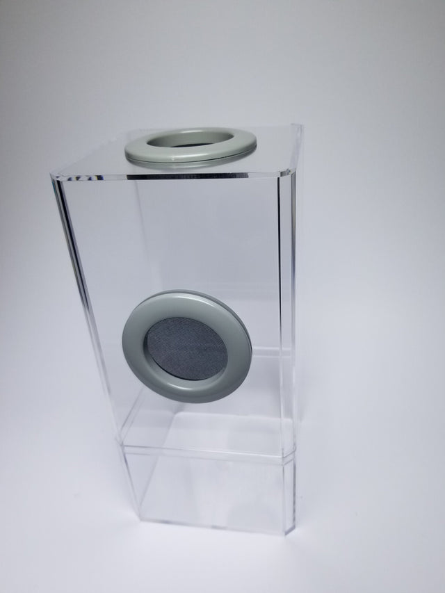 4x4x8.5 Flip-Top Dual-Vent Spider Condo Jumping Spider Enclosure (holds fruit flies) B-stock