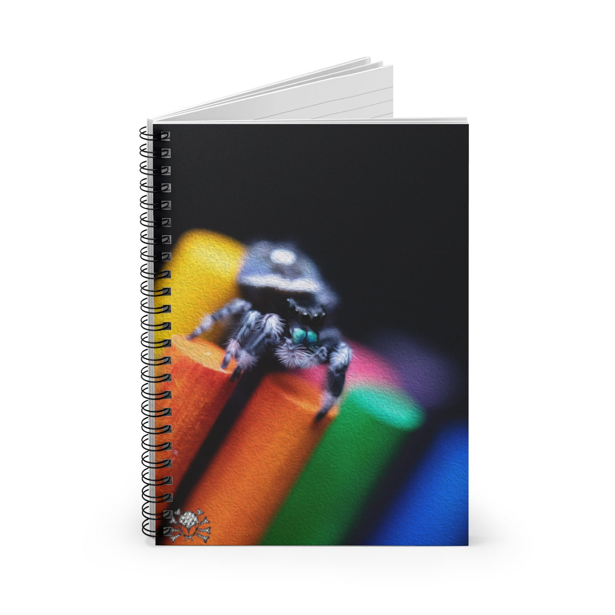 Spiral Notebook - Ruled Line With Jumping Spider Art