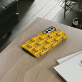 Tough Cases  Featuring BFP Jumping Spider Print on Yellow