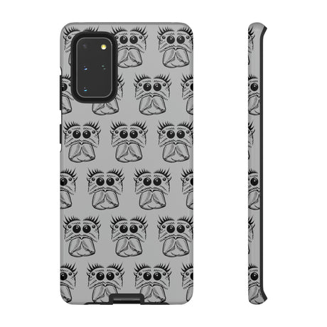 Tough Cases  Featuring BFP Jumping Spider Print on Gray