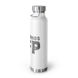 "BFP Logo Art 22oz Vacuum Insulated Bottle featuring Jumping Spider Art