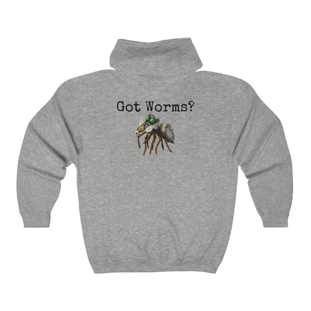 Got Worms? Hoody from BFP featuring Sully The Jumping Spider