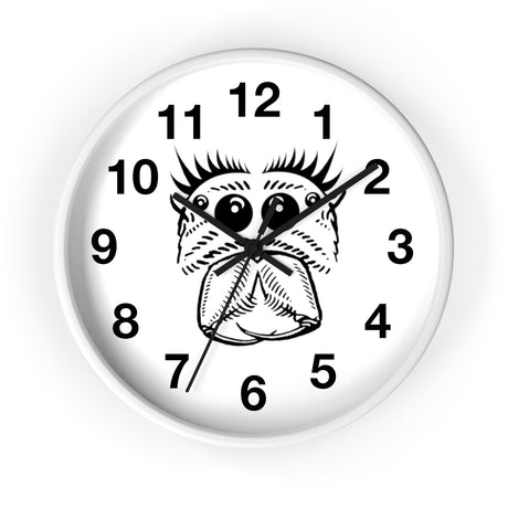 Wall Clock featuring Jumping Spider Art