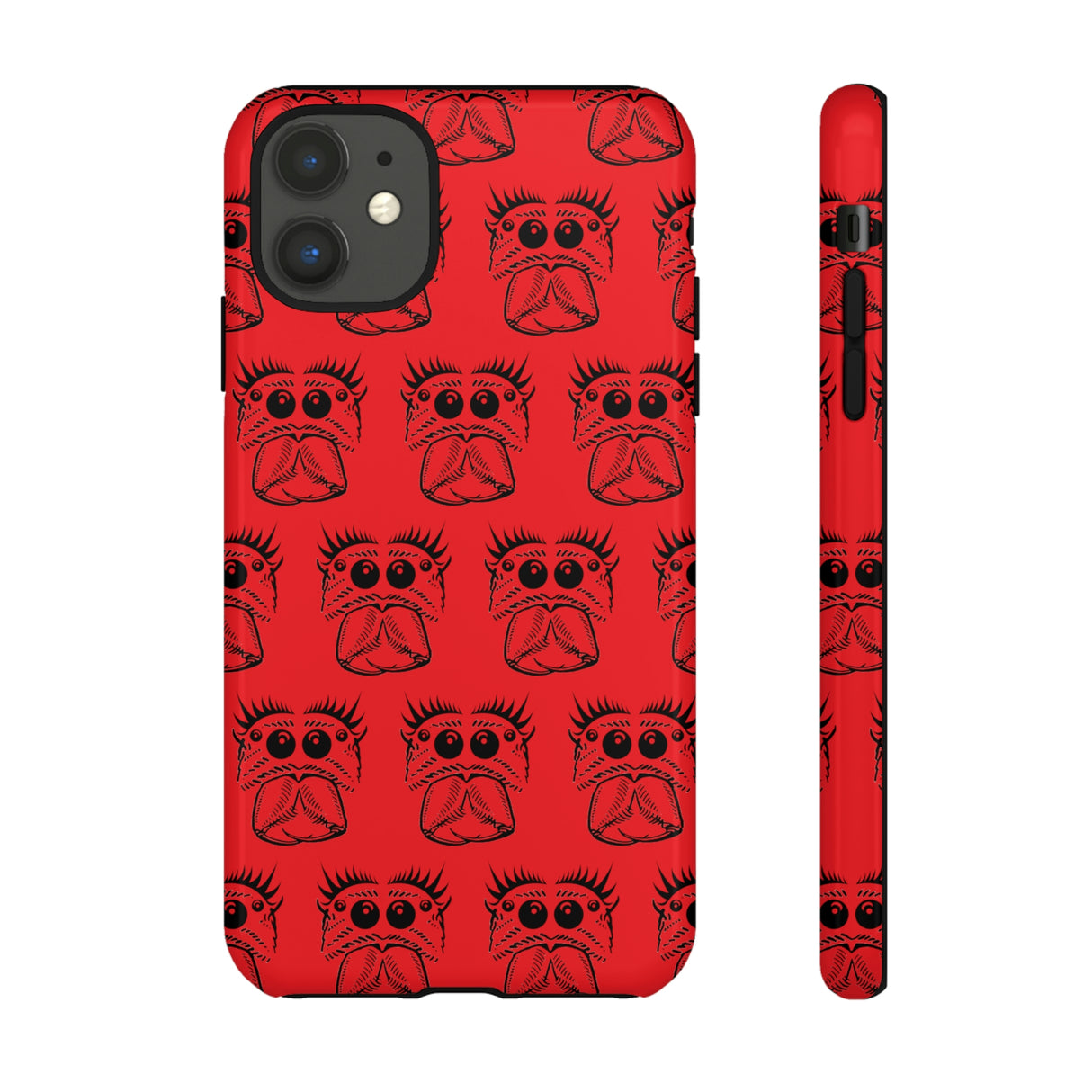 Tough Cases  Featuring BFP Jumping Spider Print on Red